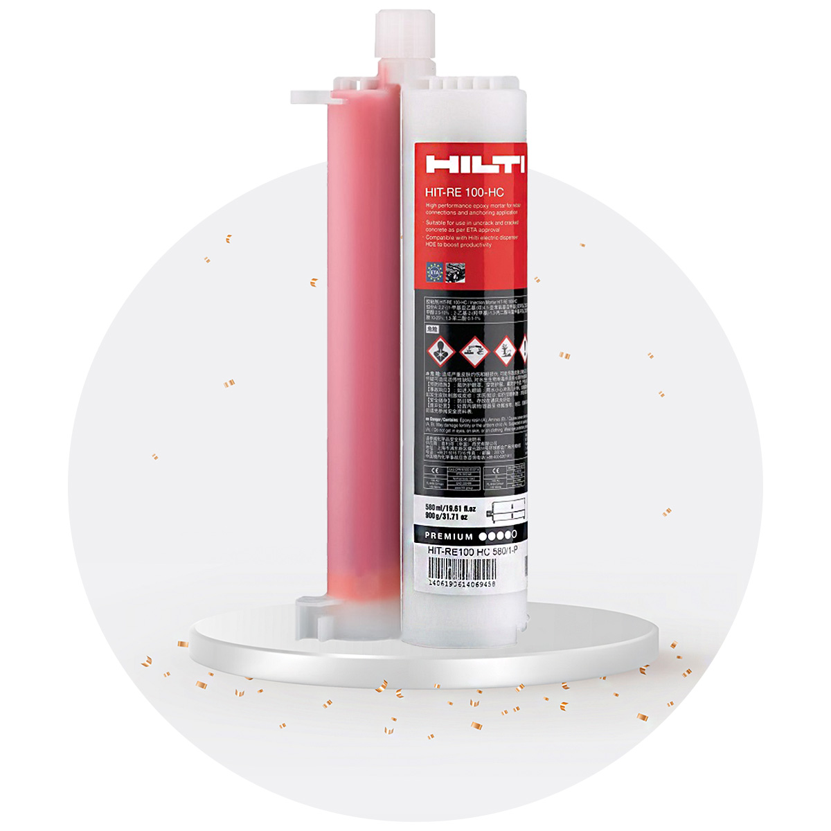 تصویر چسب کاشت میلگرد هیلتی HILTI RE 100-HC