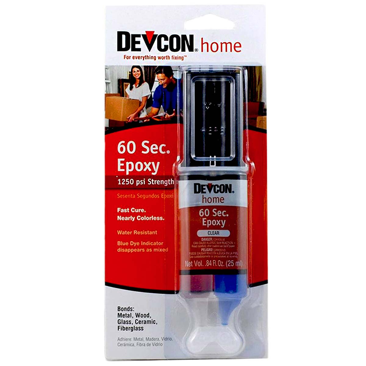 چسب اپوکسی دوکن ۶۰ ثانیه‌ای سرنگی DEVCON EPOXY