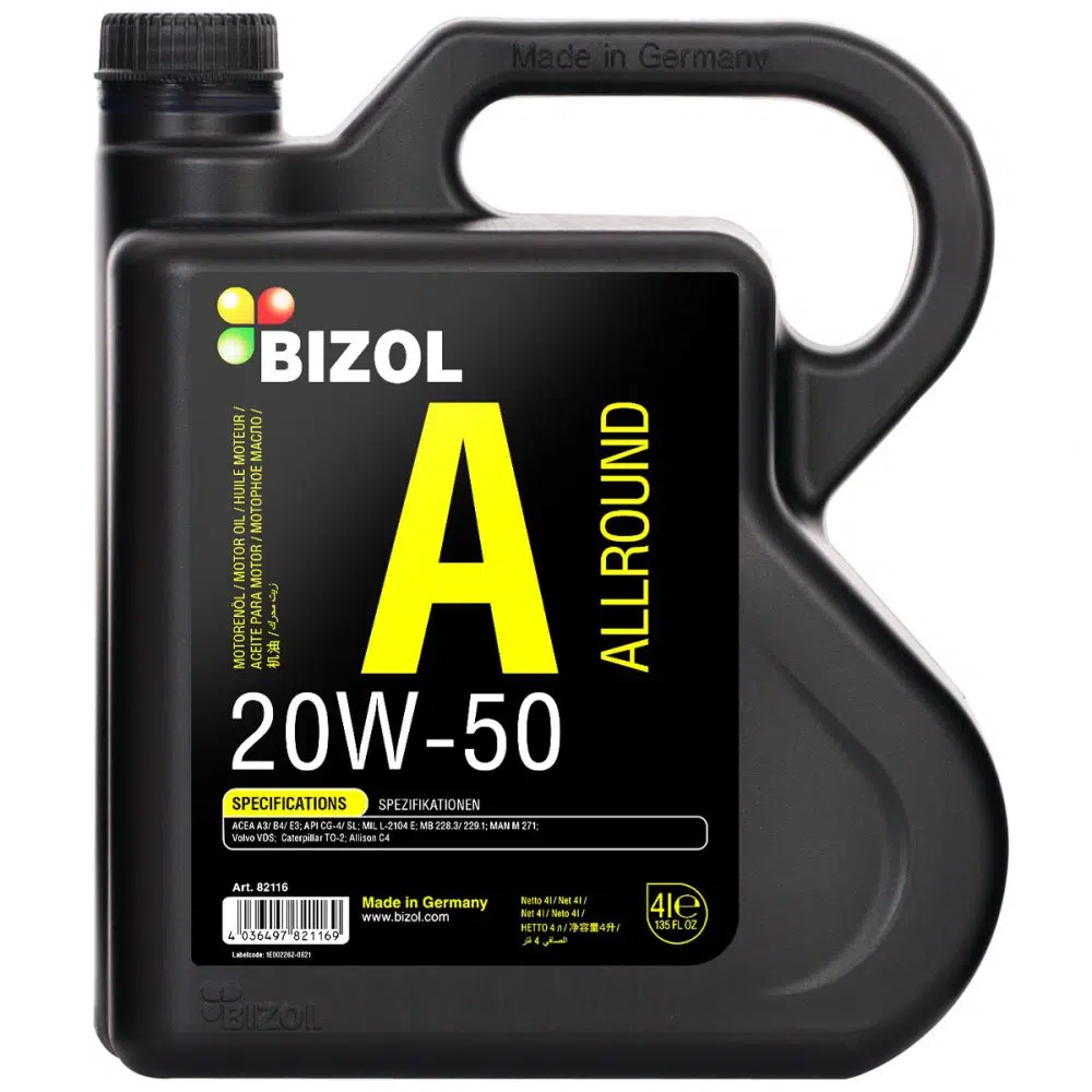 تصویر فروش روغن موتور بیزول 4 لیتری BIZOL 20W-50