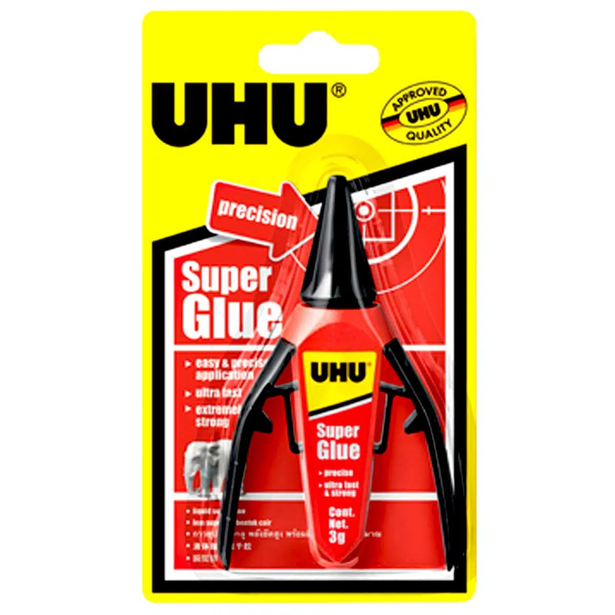 تصویر چسب قطره ای موشکی اوهو SUPER GLUE UHU