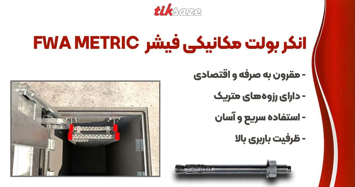 تصویر کاربرد انکر بولت مکانیکی فیشر FISCHER FWA METRIC