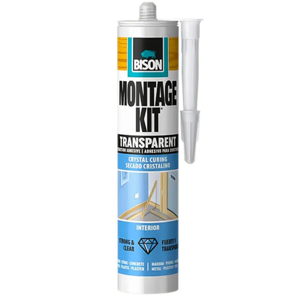تصویر چسب مونتاژ کیت رنگ شفاف بایسون BISON TRANSPARENT