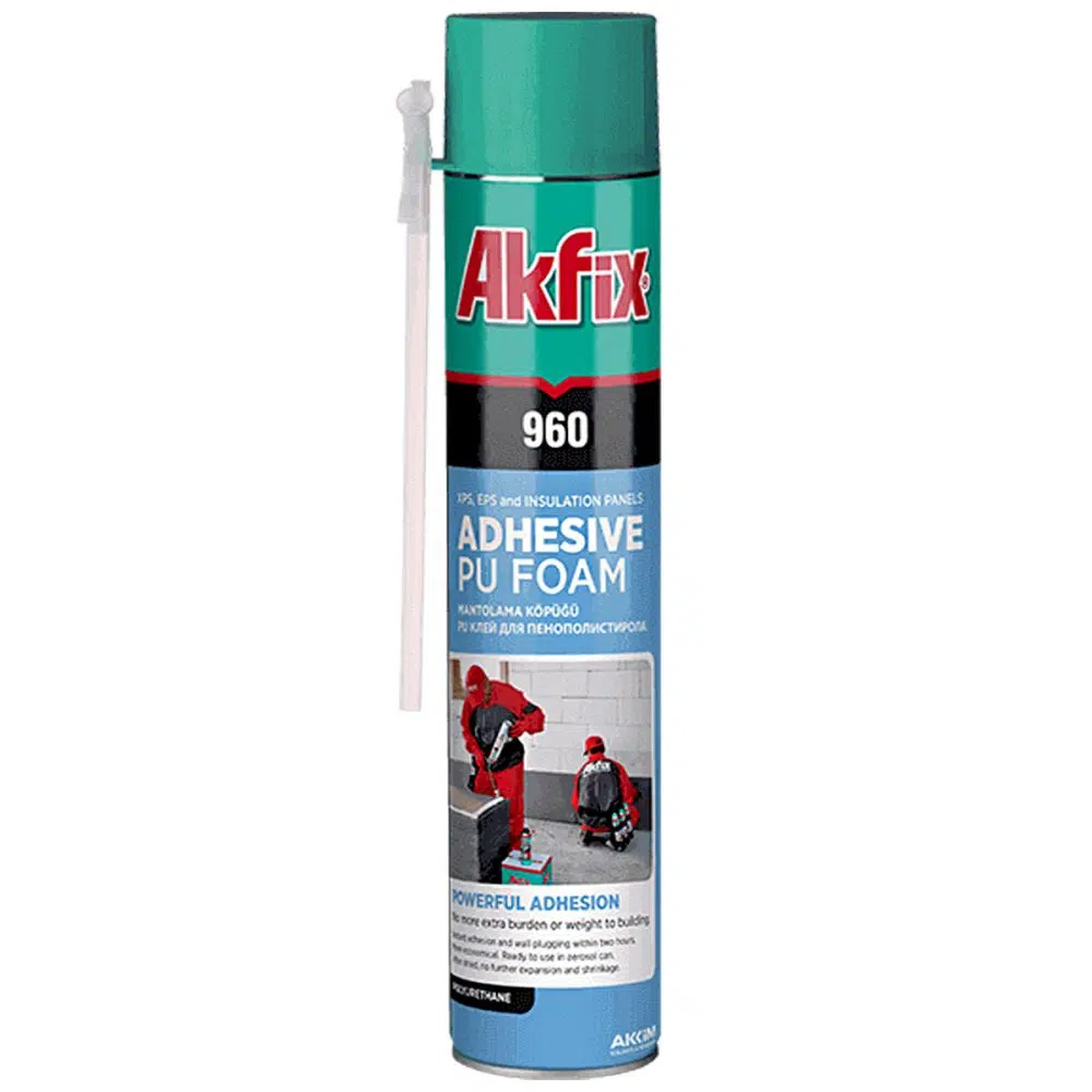 تصویر اسپری فوم چسب پلی اورتان شلنگی آکفیکس AKFIX 960