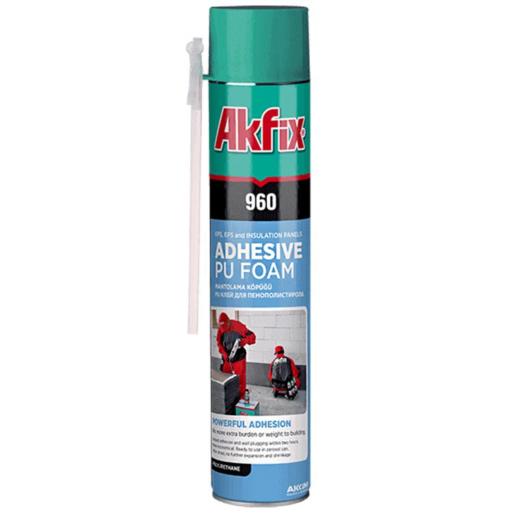اسپری فوم چسب پلی اورتان شلنگی آکفیکس AKFIX 960