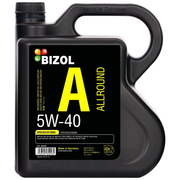 روغن موتور ۴ لیتری بیزول BIZOL 5W-40