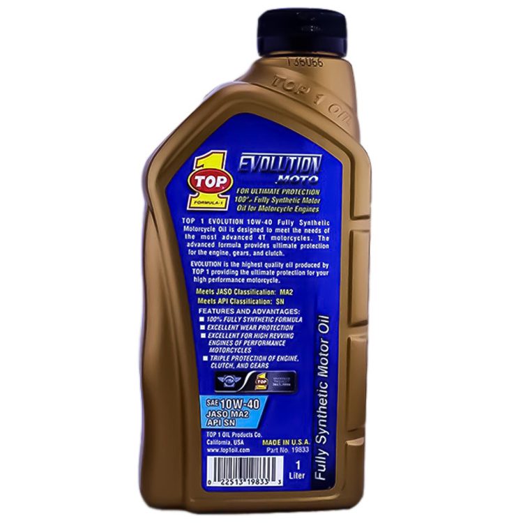 روغن موتورسیکلت ۱ لیتری تاپ وان TOP1 15W-50