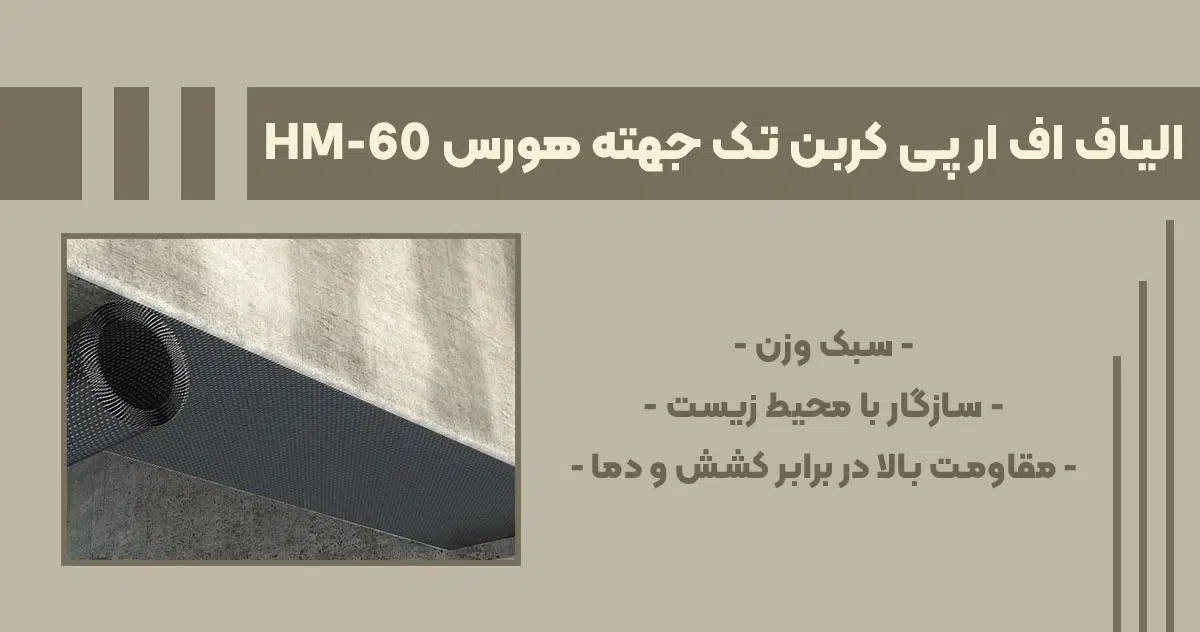 تصویر کاربرد الیاف اف ار پی کربن تک جهته هورس HORSE HM-60