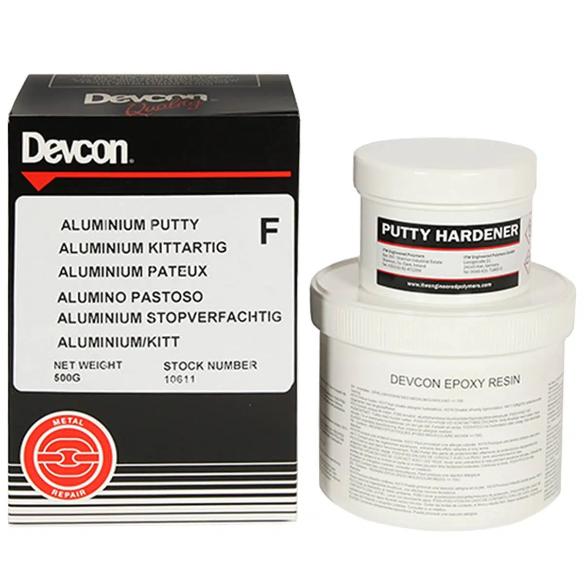 عکس اپوکسی پایه آلومینیوم دوکن Devcon Putty F Aluminium