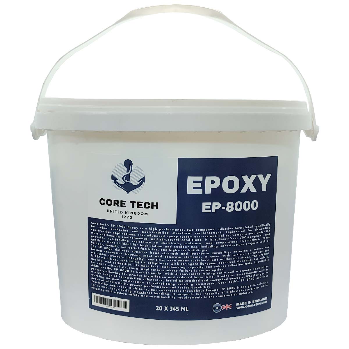 تصویر-نمایندگی--چسب کاشت میلگرد کُرتِک CORE TECH EPOXY EP-8000