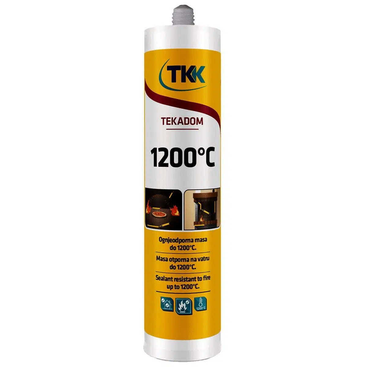 تصویر خمیر آب بندی حرارتی 1200 درجه مشکی TKK TEKADOM