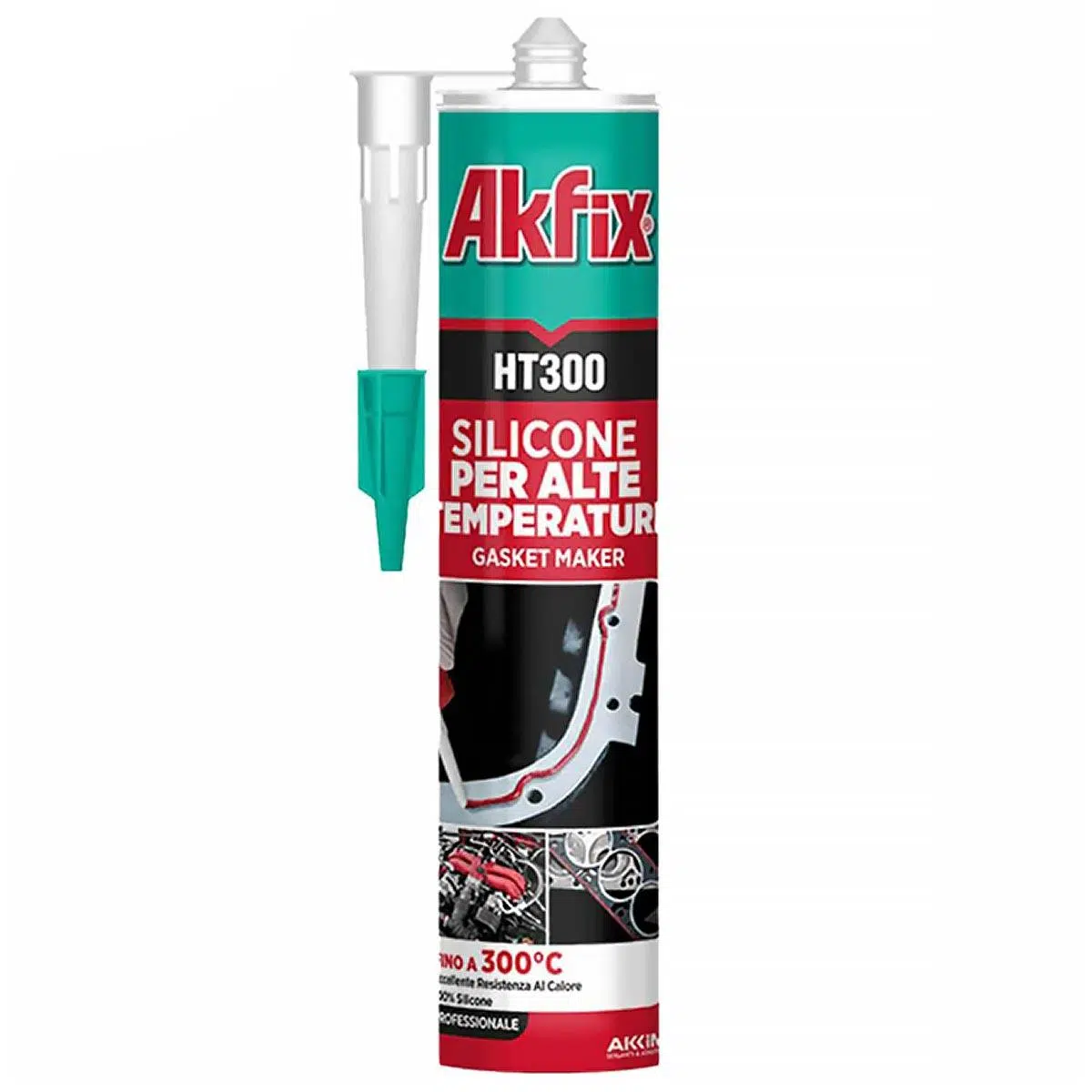 تصویر درزگیر سیلیکون واشرساز آکفیکس طوسی AKFIX HT300 RTV
