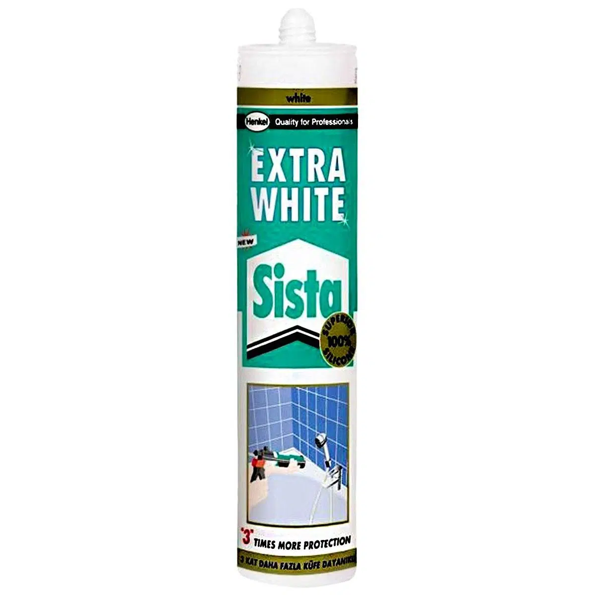تصویر چسب سیلیکون سیستا اکسترا وایت EXTERA WHITE