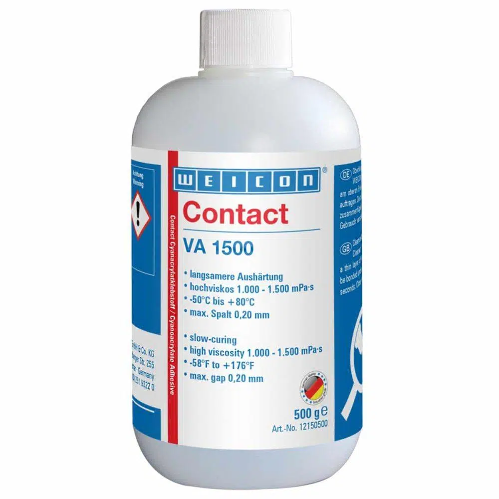 تصویر چسب قطره ای صنعتی ویکن 500 گرمی WEICON VA 1500